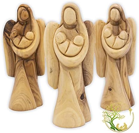 מלאך שומר מחזיק תינוק תאומים פסל משתלת דדקור-דתי מתנה עבור תאום תינוק מתנה| הפלה מתנה | אובדן של תינוק תאומים או הפלה